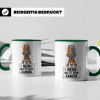 Vermesser Tasse mit Spruch Nein das ist keine Kamera, Gesche – Grün [farbe:grün]