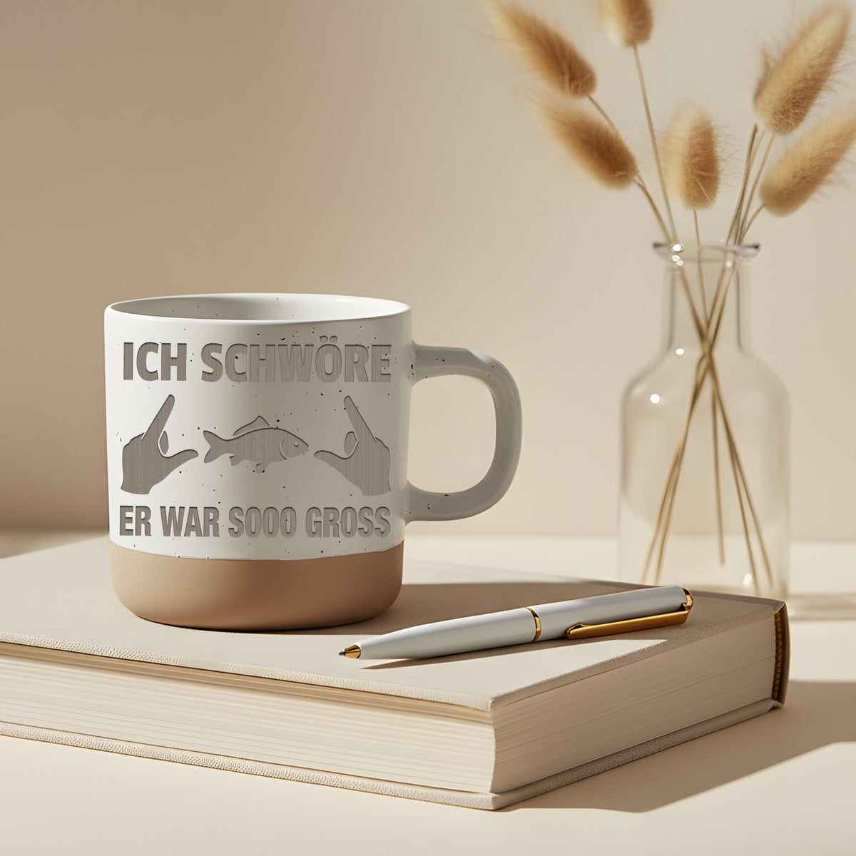 Angler Tasse Ich Schwöre Er War Sooo Groß Becher Geschenk Angeln Angle – Bild 5