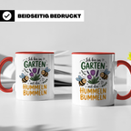 Garten Hummel Spruch | Ich bin im Garten mit den Hummeln bummeln | Hobbygärtner Geschenkidee | Gartenarbeit Liebe | Blumenwiese Imker | Klei