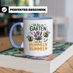Garten Hummel Spruch | Ich bin im Garten mit den Hummeln bummeln | Hobbygärtner Geschenkidee | Gartenarbeit Liebe | Blumenwiese Imker | Klei