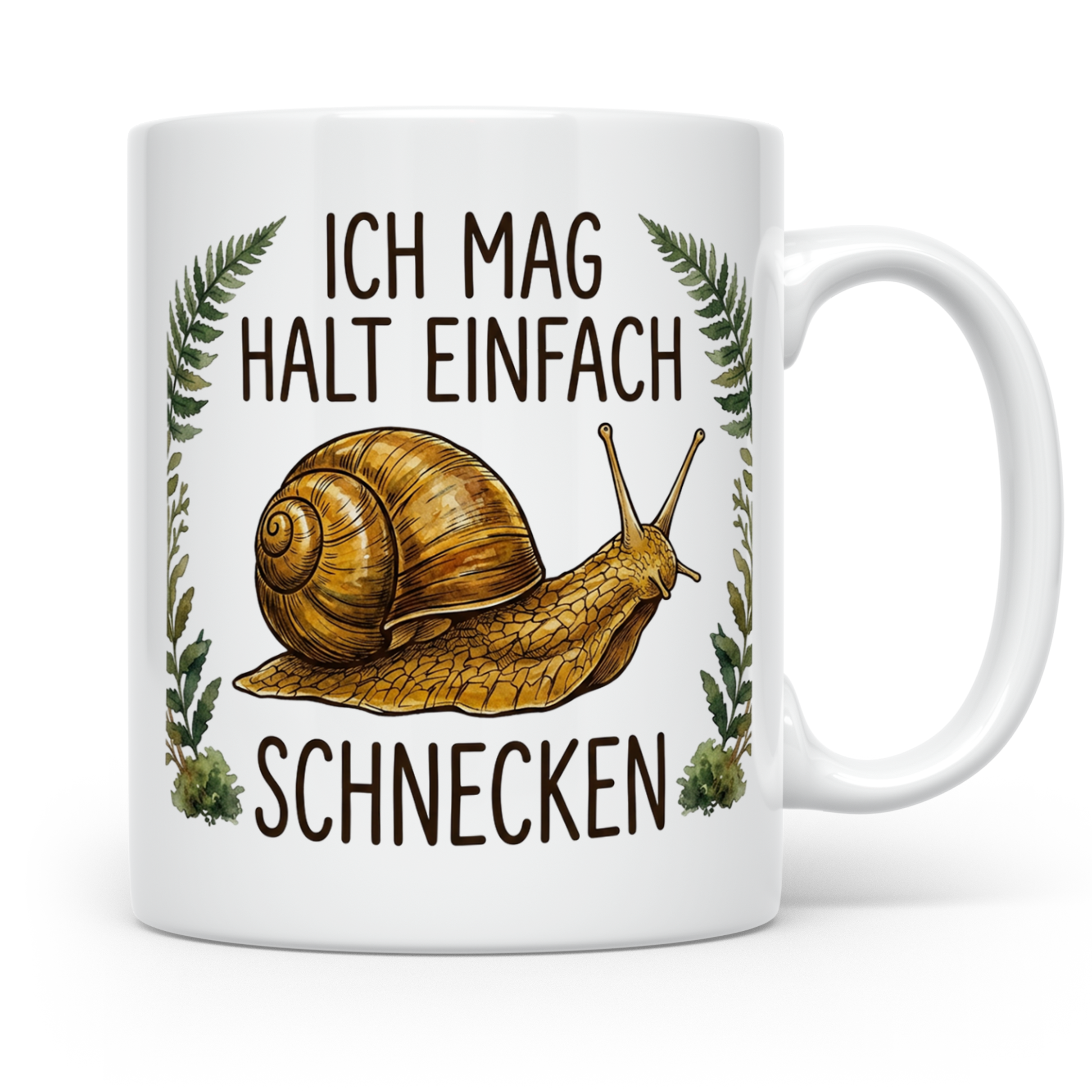 Schnecken Tasse "Ich mag halt einfach Schnecken" Geschenk fü – Weiß [farbe:weiß]