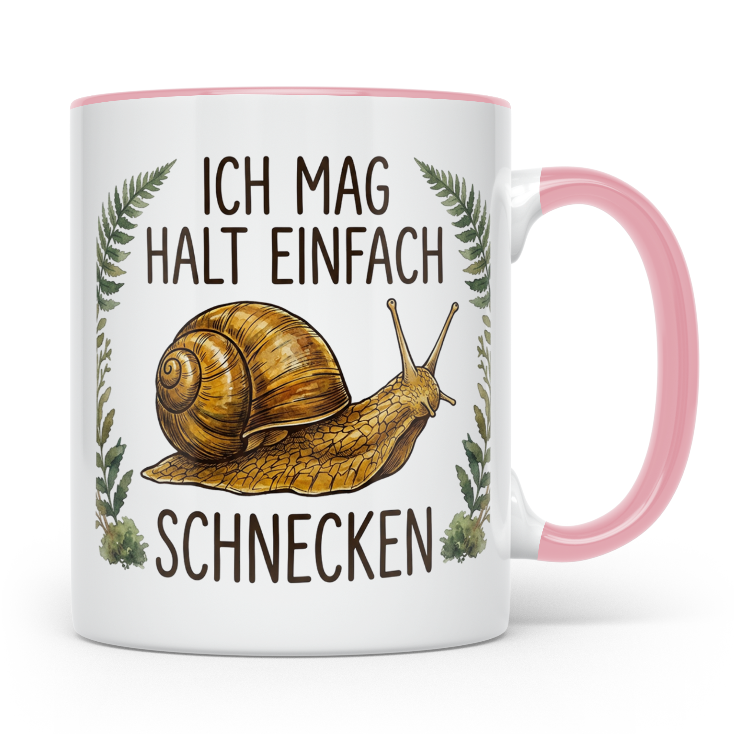 Schnecken Tasse "Ich mag halt einfach Schnecken" Geschenk fü – Rosa [farbe:rosa]