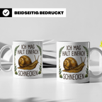 Schnecken Tasse "Ich mag halt einfach Schnecken" Geschenk fü – Weiß [farbe:weiß]