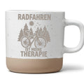Fahrrad Tasse Radfahren ist meine Therapie Becher Geschenk Radsport Ta – Bild 1