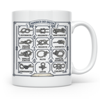 Knotenkunde Tasse mit Segelknoten & Seemannsknoten, Handbuch – Weiß [farbe:weiß]
