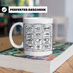 Knotenkunde Tasse mit Segelknoten & Seemannsknoten, Handbuch – Weiß [farbe:weiß]