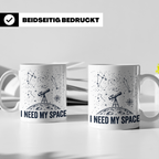 Astronomie Tasse I Need My Space, Teleskop Becher für Hobby- – Weiß [farbe:weiß]