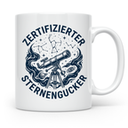 Sterngucker Tasse Zertifizierter Hobby-Astronom, Geschenk fü – Weiß [farbe:weiß]