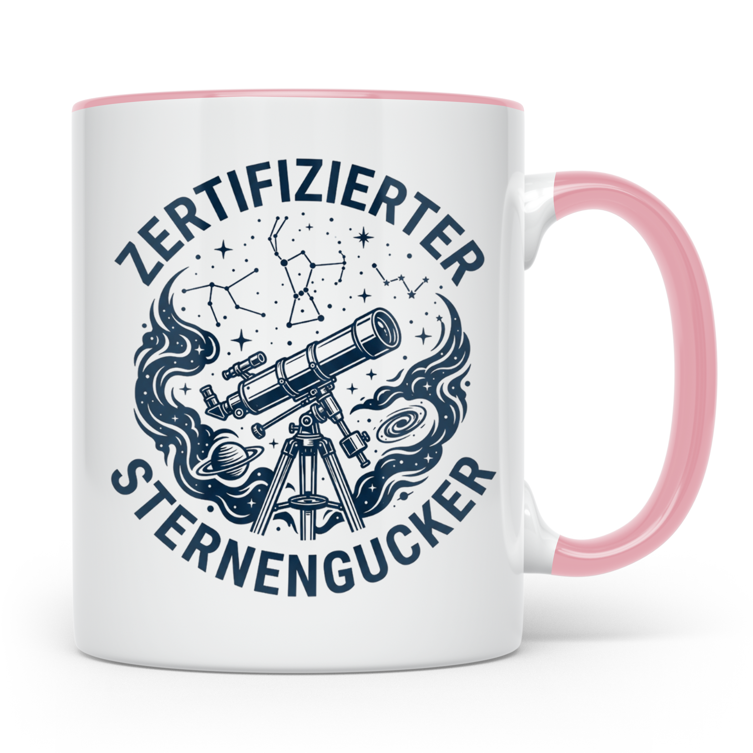 Sterngucker Tasse Zertifizierter Hobby-Astronom, Geschenk fü – Rosa [farbe:rosa]