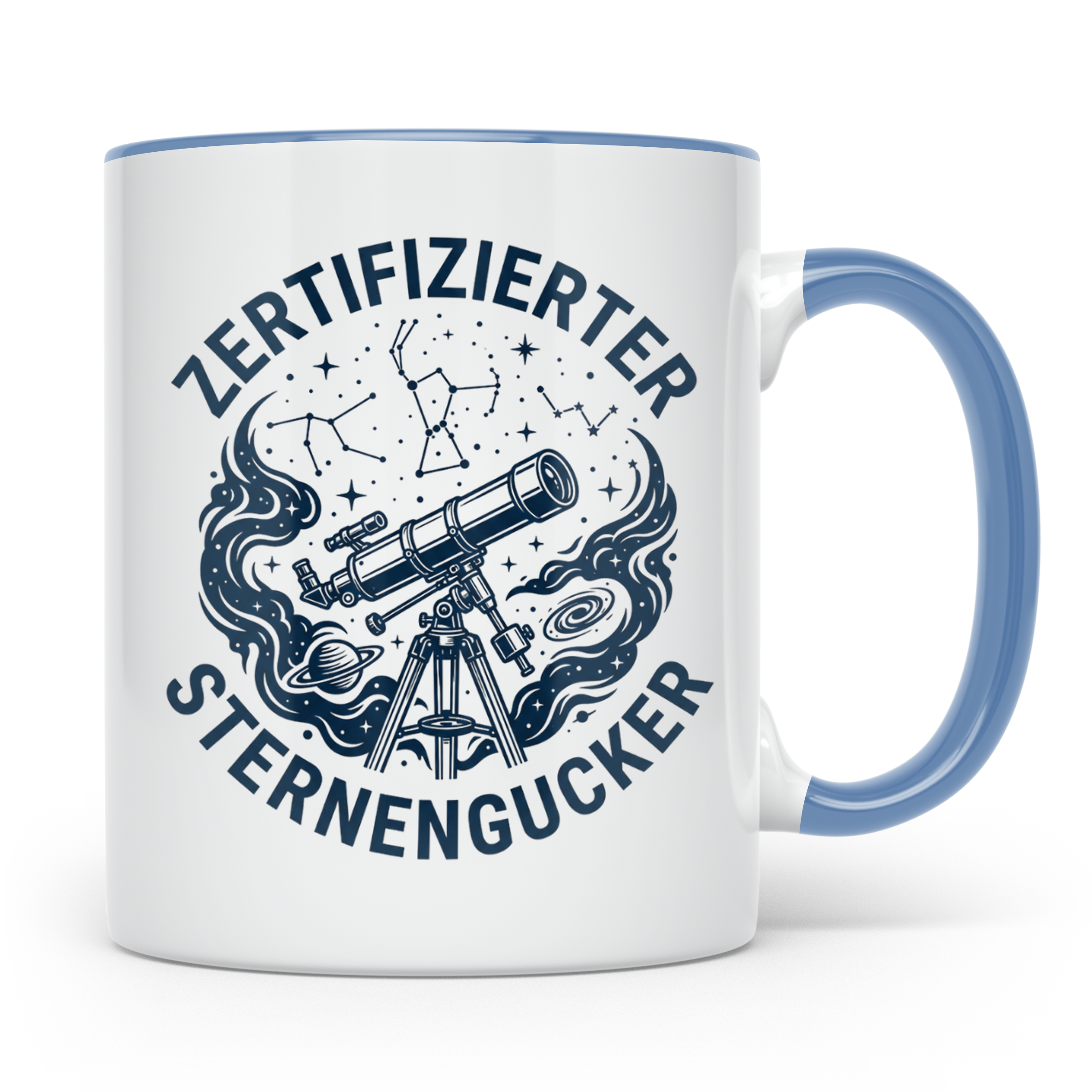 Sterngucker Tasse Zertifizierter Hobby-Astronom, Geschenk fü – Blau [farbe:blau]