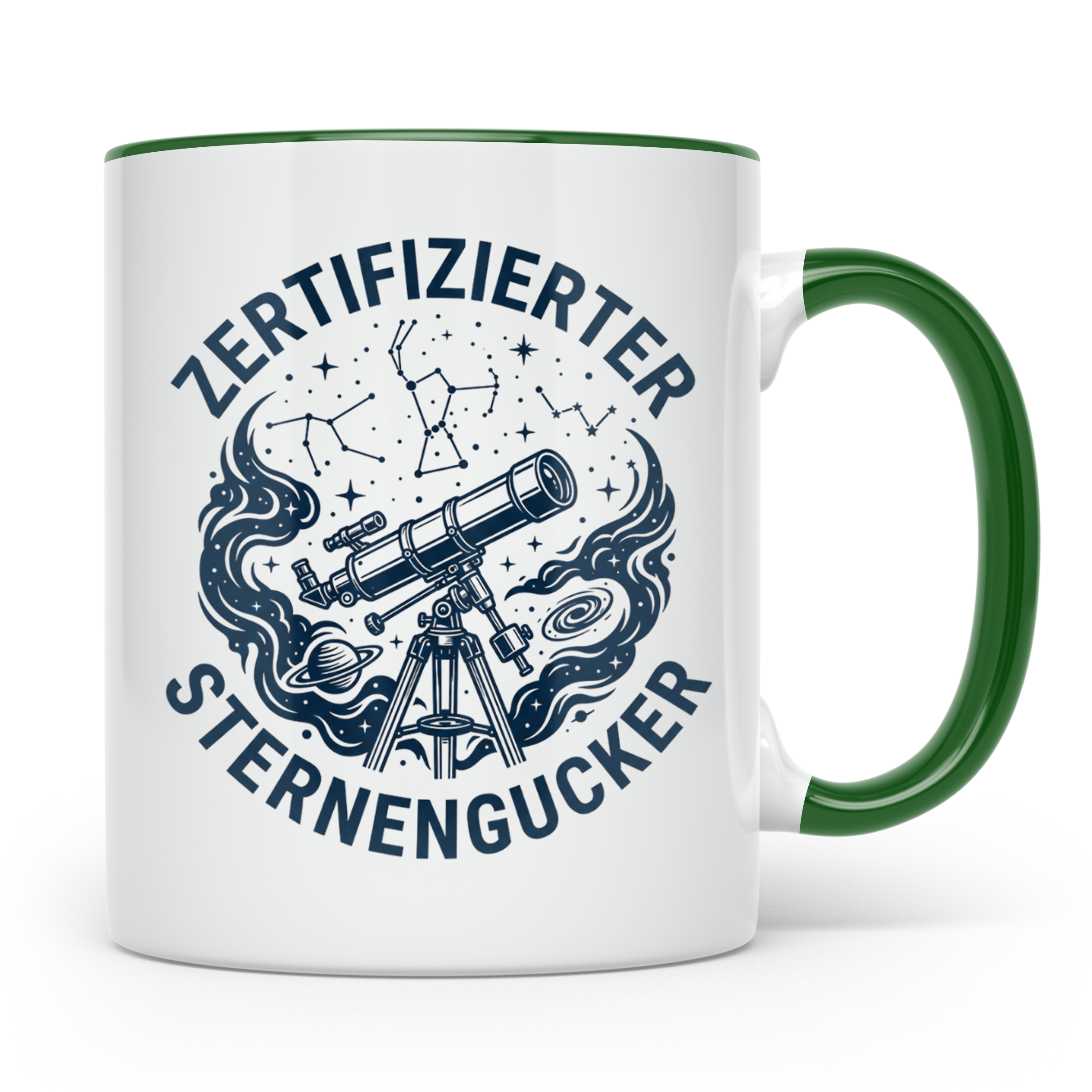 Sterngucker Tasse Zertifizierter Hobby-Astronom, Geschenk fü – Grün [farbe:grün]