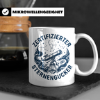 Sterngucker Tasse Zertifizierter Hobby-Astronom, Geschenk fü – Weiß [farbe:weiß]