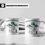 Wandertasse mit Spruch Ich seh schon die Hütte | Geschenk fü – Weiß [farbe:weiß]
