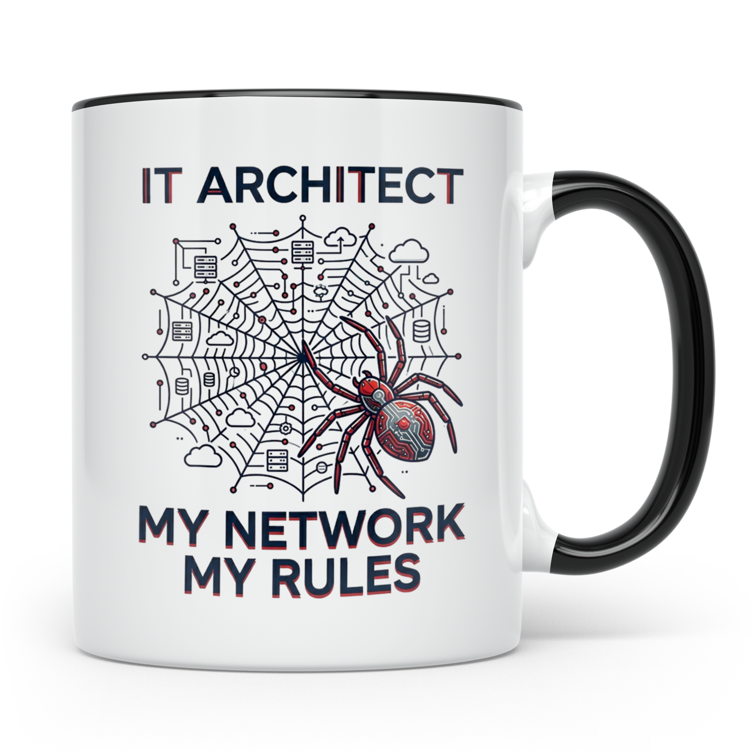 IT Architekt Tasse My Network My Rules Kaffeetasse für Syste – Schwarz [farbe:schwarz]