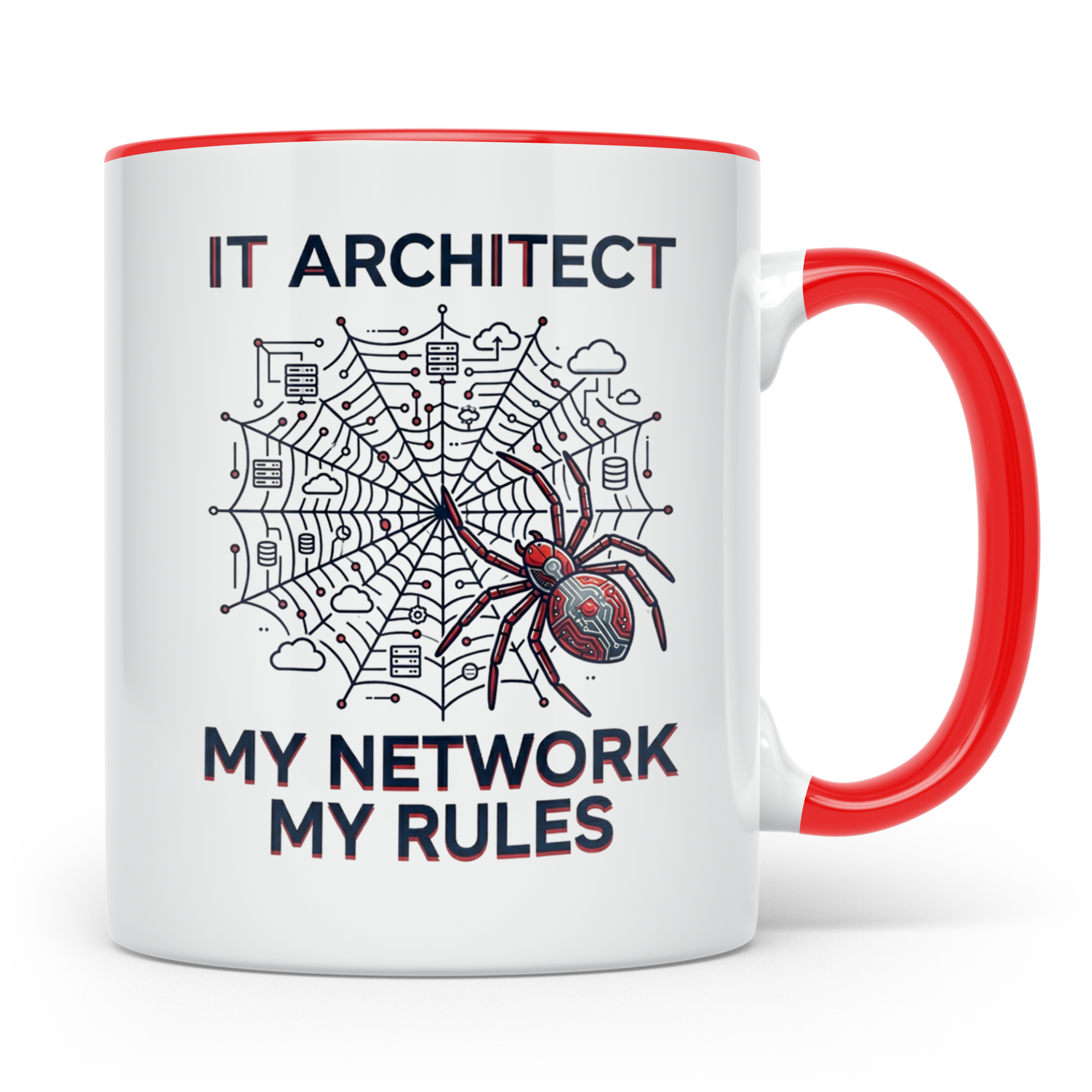 IT Architekt Tasse My Network My Rules Kaffeetasse für Syste – Rot [farbe:rot]