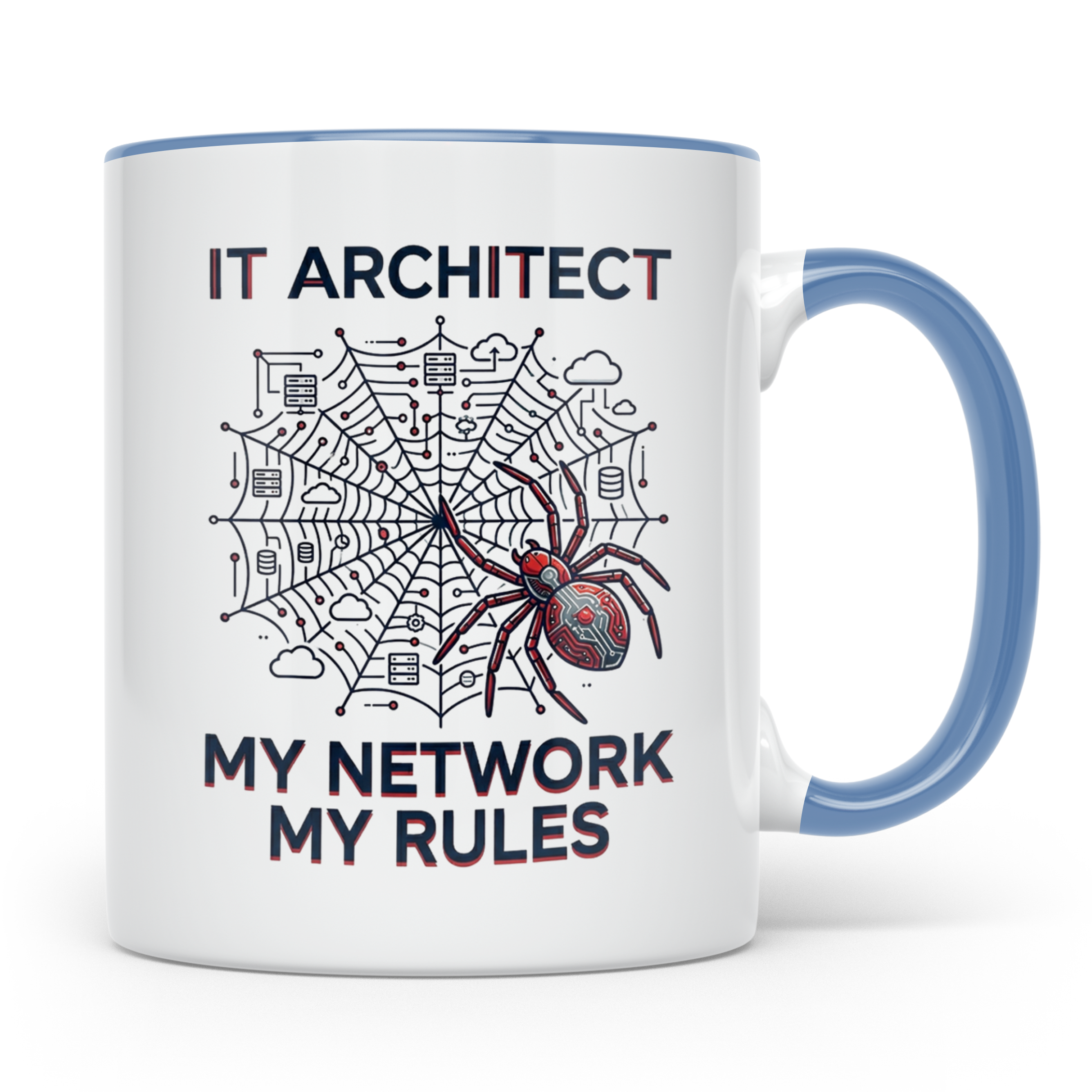 IT Architekt Tasse My Network My Rules Kaffeetasse für Syste – Blau [farbe:blau]
