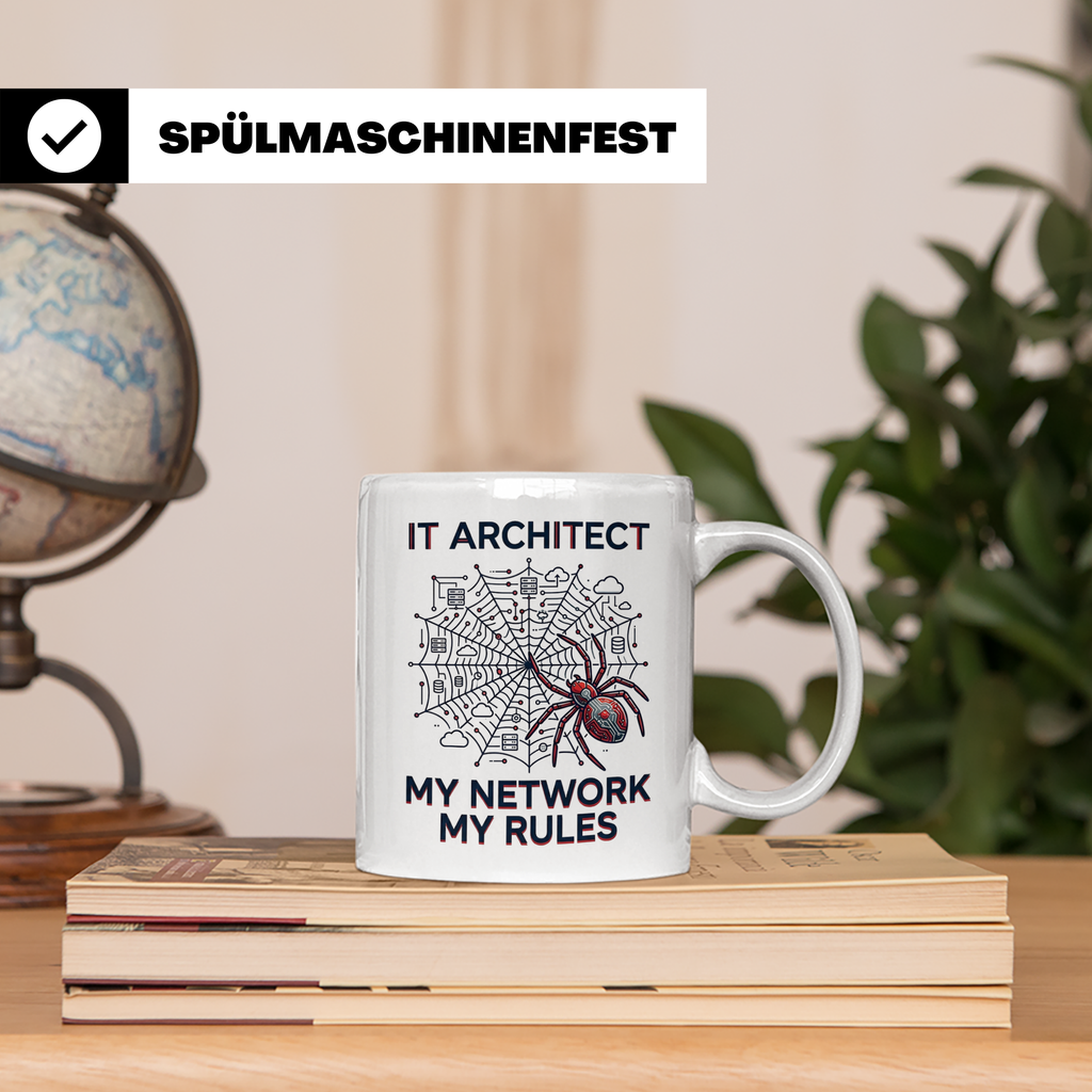 IT Architekt Tasse My Network My Rules Kaffeetasse für Syste – Weiß [farbe:weiß]