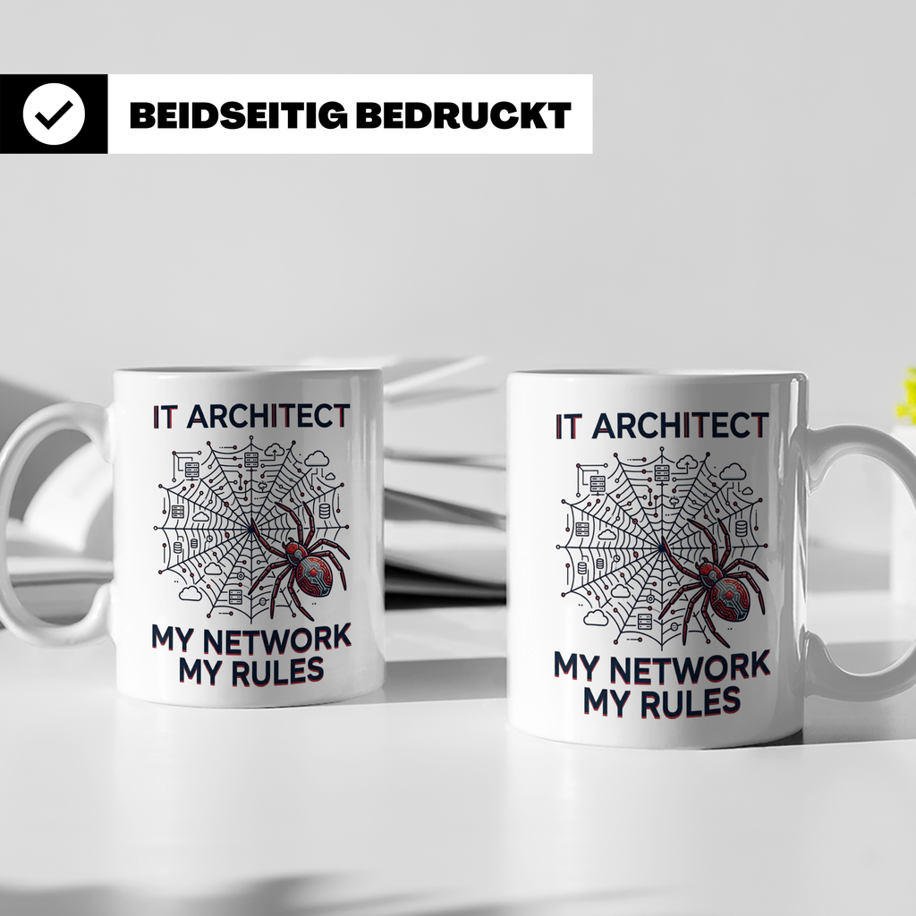IT Architekt Tasse My Network My Rules Kaffeetasse für Syste – Weiß [farbe:weiß]