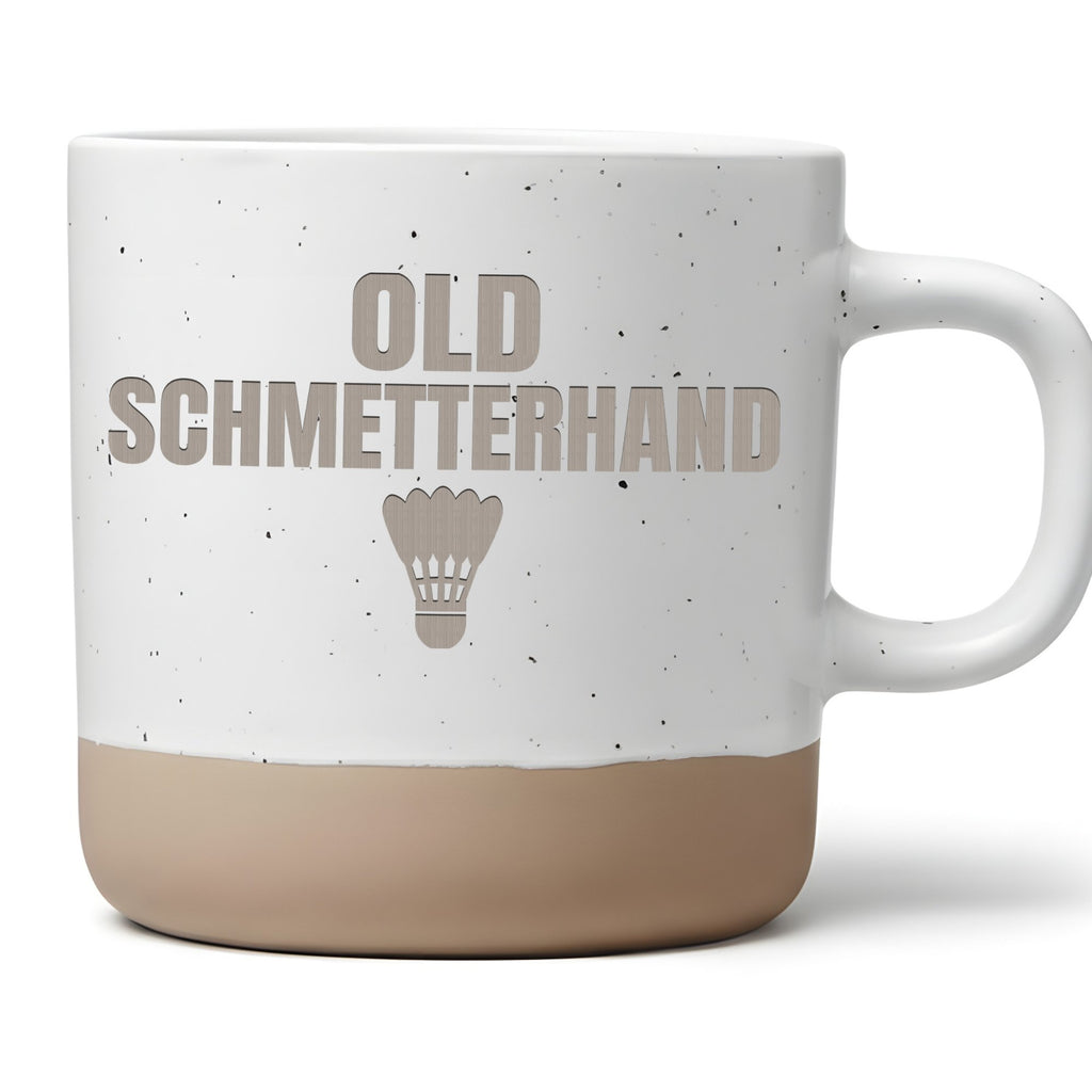 Badminton Tasse Old Schmetterhand Becher Geschenk Badmintonspieler Lus – Bild 1