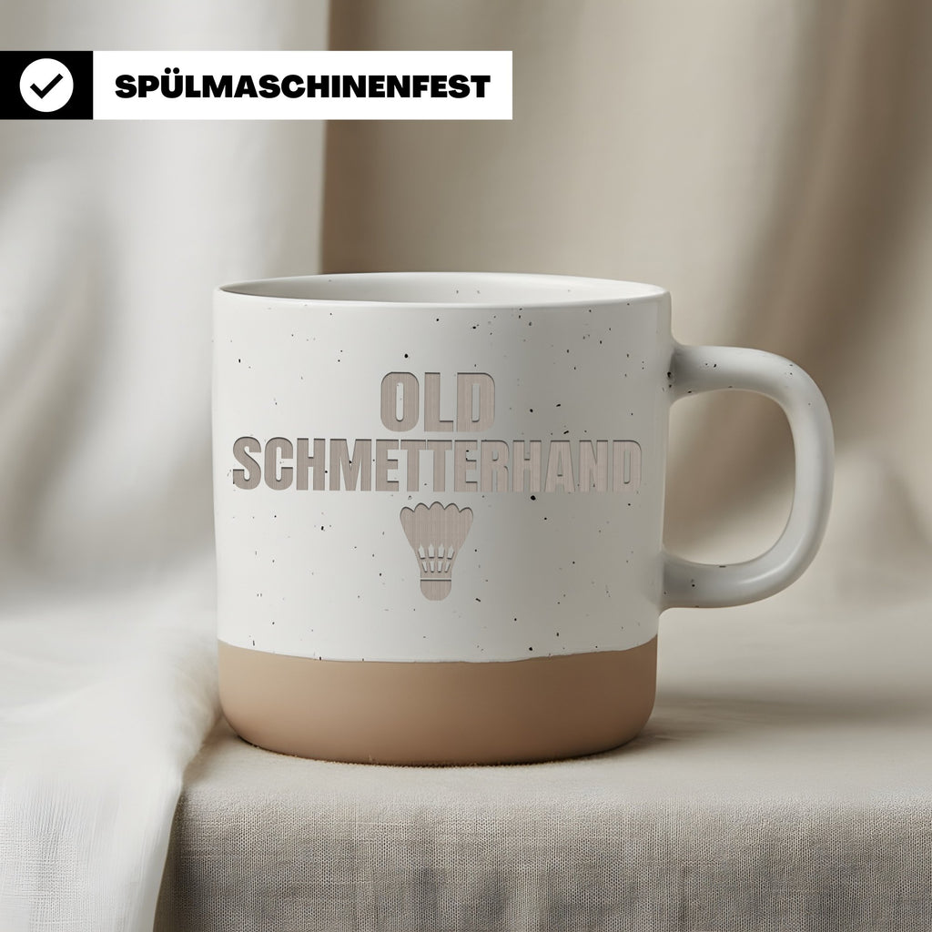Badminton Tasse Old Schmetterhand Becher Geschenk Badmintonspieler Lus – Bild 3