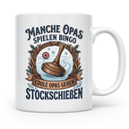 Stockschießen Tasse für coole Opas, Geschenk für Stockschütz – Weiß [farbe:weiß]