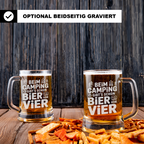Camping Bierkrug – Beim Camping gibt's schon Bier vor vier Geschenk für Camper Campingliebhaber