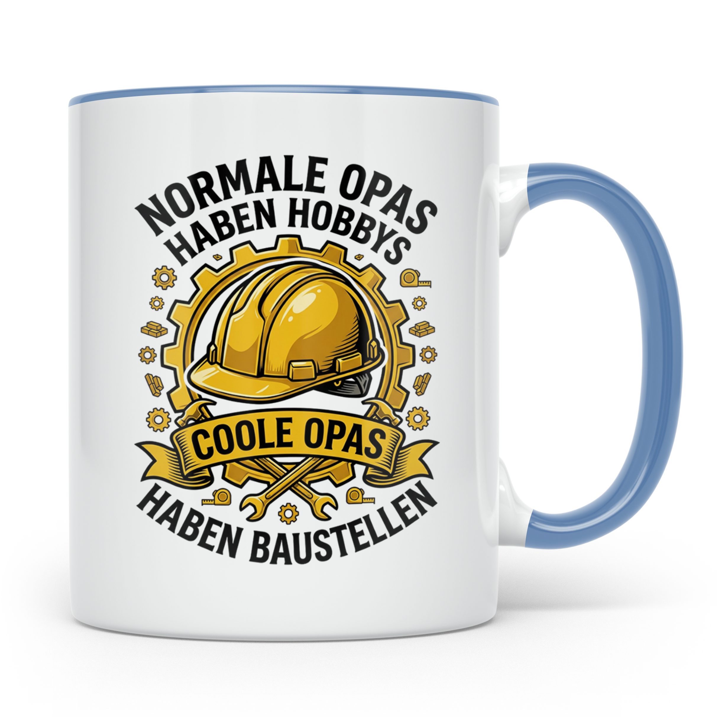 Opa Baustelle Tasse Handwerker Geschenk, Coole Opas haben Ba – Blau [farbe:blau]