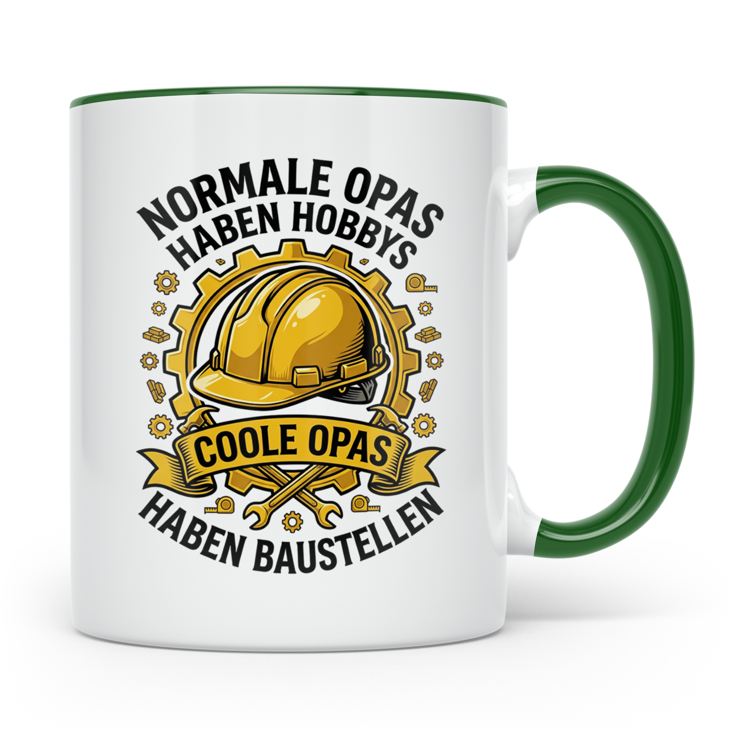 Opa Baustelle Tasse Handwerker Geschenk, Coole Opas haben Ba – Grün [farbe:grün]