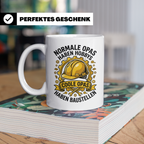 Opa Baustelle Tasse Handwerker Geschenk, Coole Opas haben Ba – Weiß [farbe:weiß]