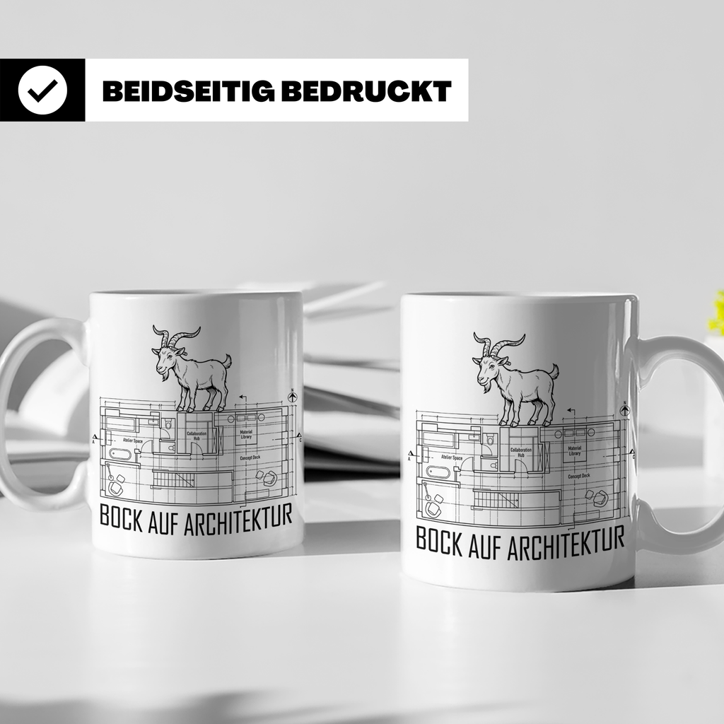 Bock auf Architektur Tasse für Architekt, Student, Bauingeni – Weiß [farbe:weiß]