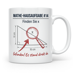 Mathe Witz Tasse Finde x Lustiger Spruch Mathematiker Lehrer – Weiß [farbe:weiß]
