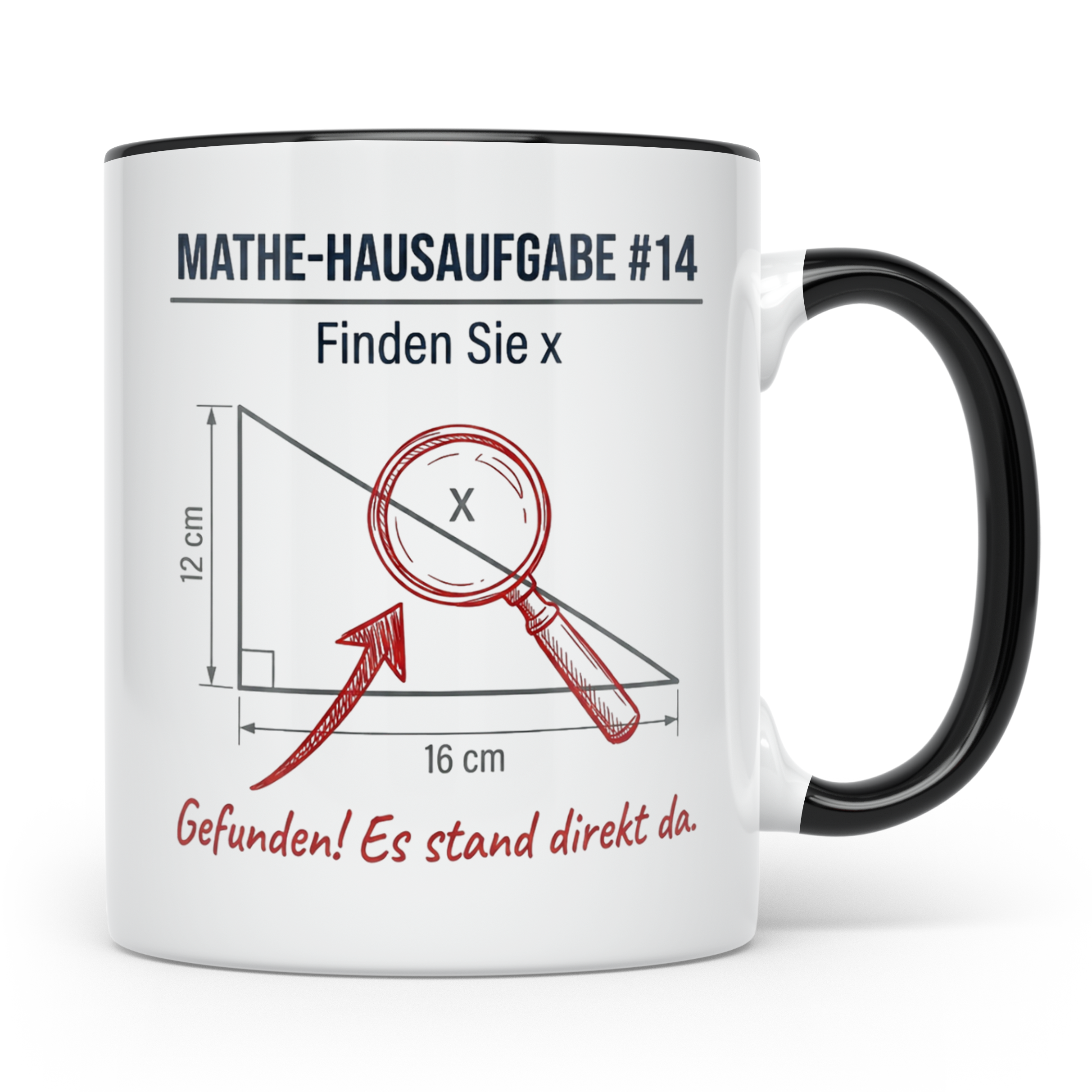 Mathe Witz Tasse Finde x Lustiger Spruch Mathematiker Lehrer – Schwarz [farbe:schwarz]