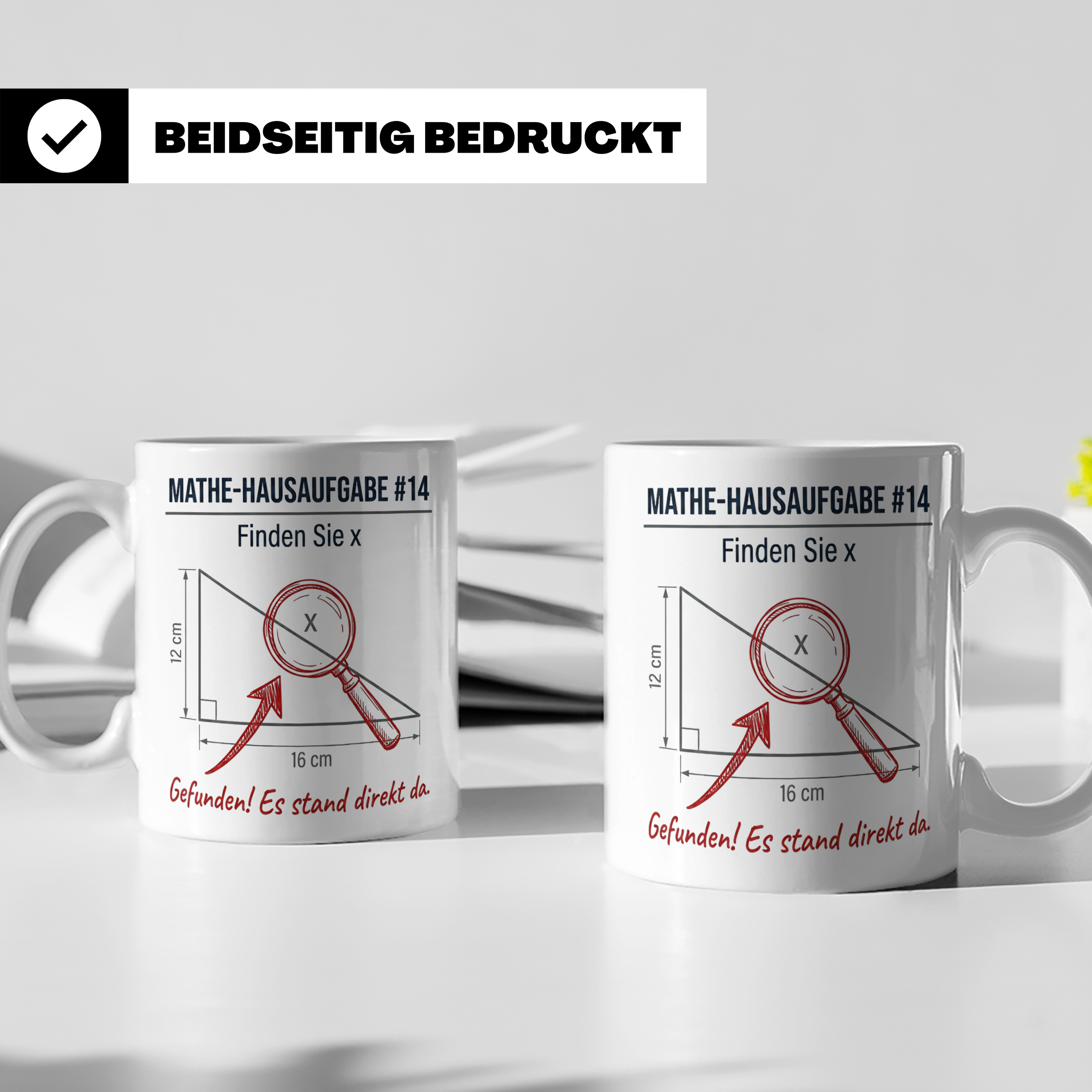 Mathe Witz Tasse Finde x Lustiger Spruch Mathematiker Lehrer – Weiß [farbe:weiß]