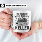Modellbahn Tasse mit Spruch Ich brauche keine Therapie nur K – Weiß [farbe:weiß]