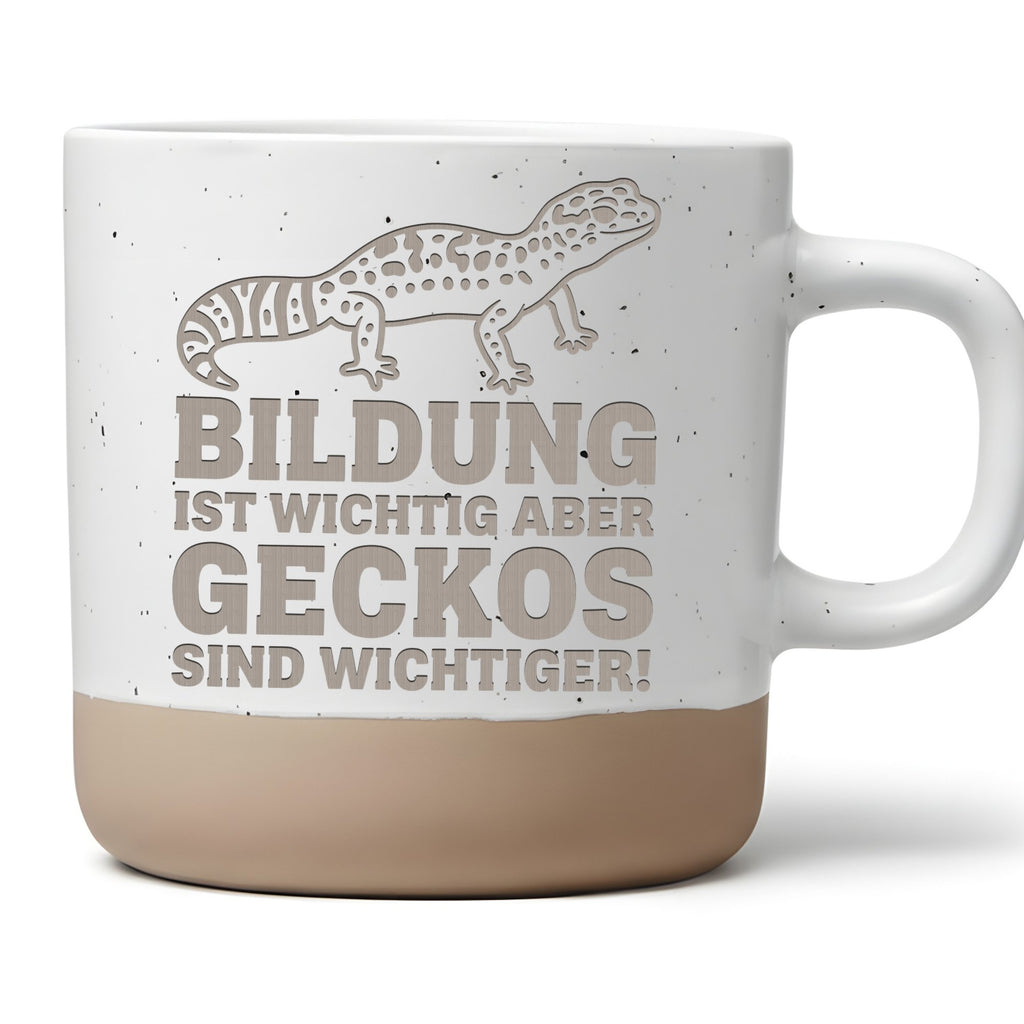 Gecko Tasse Bildung Ist Wichtig Aber Geckos Sind Wichtiger Becher Gesc – Bild 1