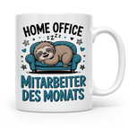 Homeoffice Faultier Tasse | Mitarbeiter des Monats Geschenkidee | Büro Humor für Kollegen - Witziges Remote Arbeits Meme | Work from Home Sp