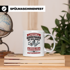 Gerüstbauer Tasse mit Spruch Vorsicht fliegendes Werkzeug |  – Weiß [farbe:weiß]
