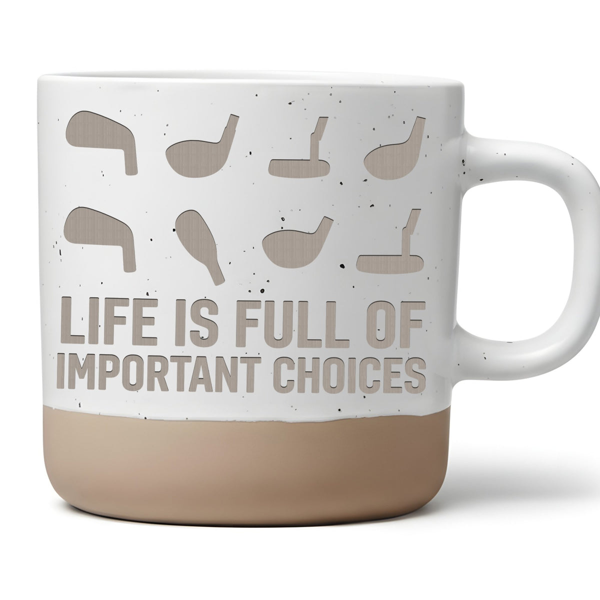 Golf Tasse Life Is Full Of Important Choices Becher Geschenk Golfer Go – Bild 1
