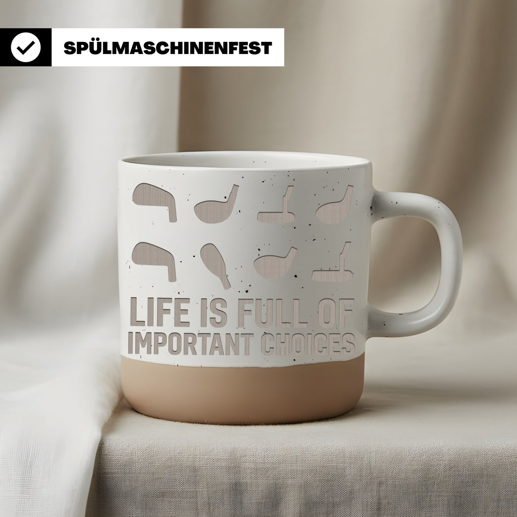 Golf Tasse Life Is Full Of Important Choices Becher Geschenk Golfer Go – Bild 3