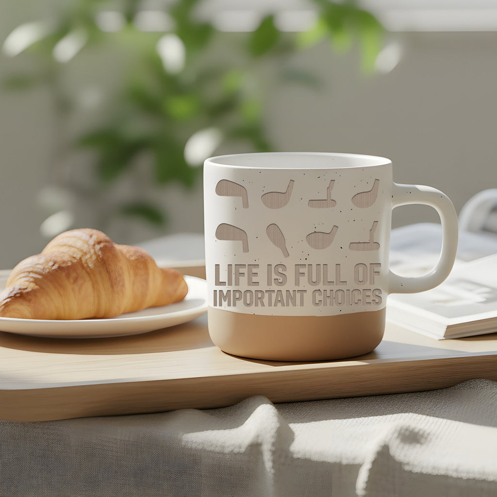 Golf Tasse Life Is Full Of Important Choices Becher Geschenk Golfer Go – Bild 4