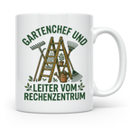 Gartenchef & Leiter vom Rechenzentrum Tasse für IT Admin & H – Weiß [farbe:weiß]