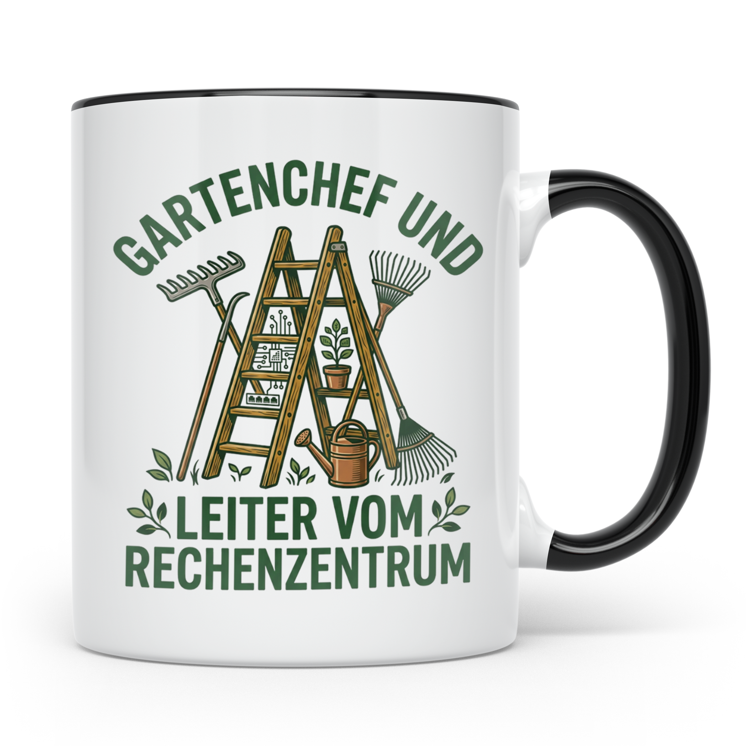 Gartenchef & Leiter vom Rechenzentrum Tasse für IT Admin & H – Schwarz [farbe:schwarz]