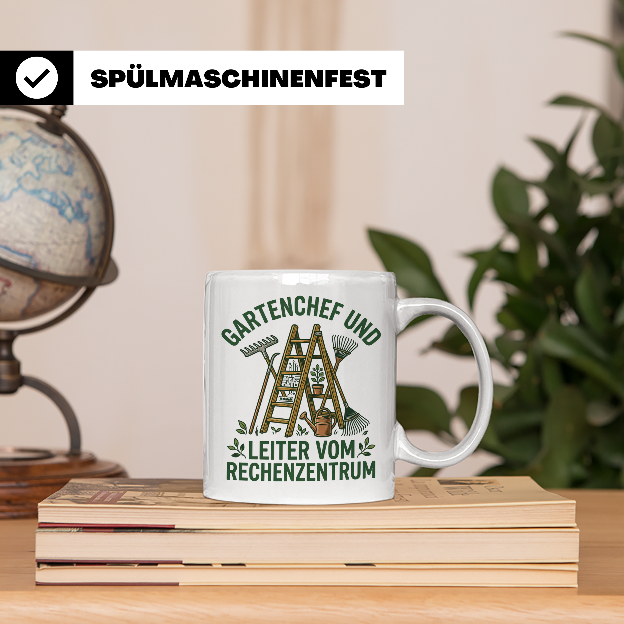 Gartenchef & Leiter vom Rechenzentrum Tasse für IT Admin & H – Weiß [farbe:weiß]