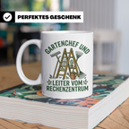 Gartenchef & Leiter vom Rechenzentrum Tasse für IT Admin & H – Weiß [farbe:weiß]