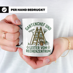 Gartenchef & Leiter vom Rechenzentrum Tasse für IT Admin & H – Weiß [farbe:weiß]