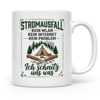 Bushcraft Tasse Stromausfall Kein WLAN Ich schnitz uns was S – Weiß [farbe:weiß]