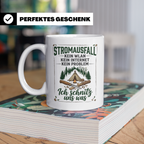 Bushcraft Tasse Stromausfall Kein WLAN Ich schnitz uns was S – Weiß [farbe:weiß]
