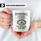 Bushcraft Tasse Stromausfall Kein WLAN Ich schnitz uns was S – Weiß [farbe:weiß]