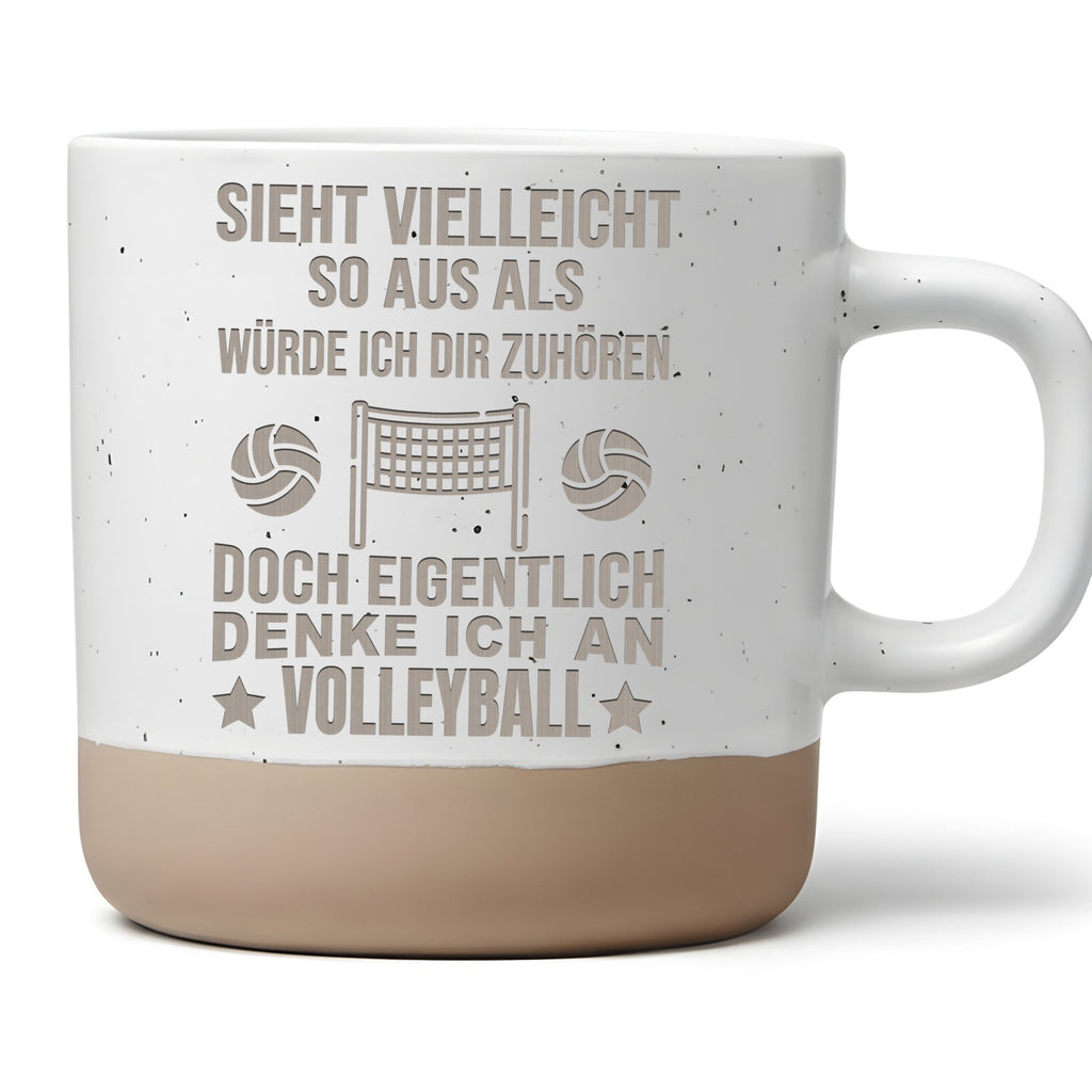 Volleyball Tasse Denke An Volleyball Becher Geschenk Volleyballspieler – Bild 1