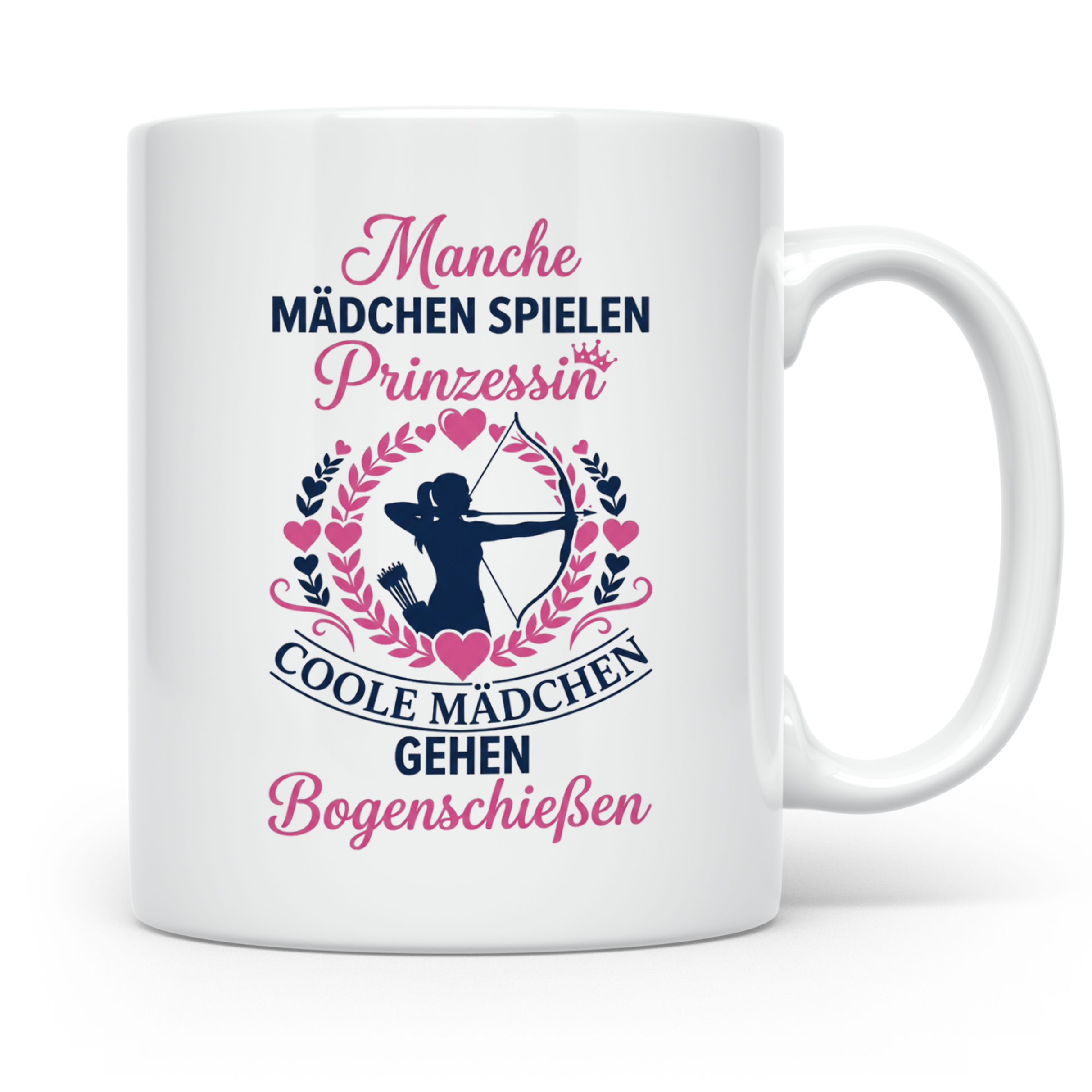 Bogenschießen Tasse Coole Mädchen Spruch | Geschenk für Boge – Weiß [farbe:weiß]